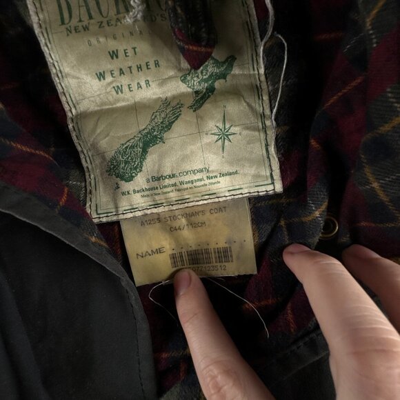 Barbour Backhouse Waxed Jacket Men Outdoors Long Trench A1255 Stockman's Size 44 - Picture 6 of 16